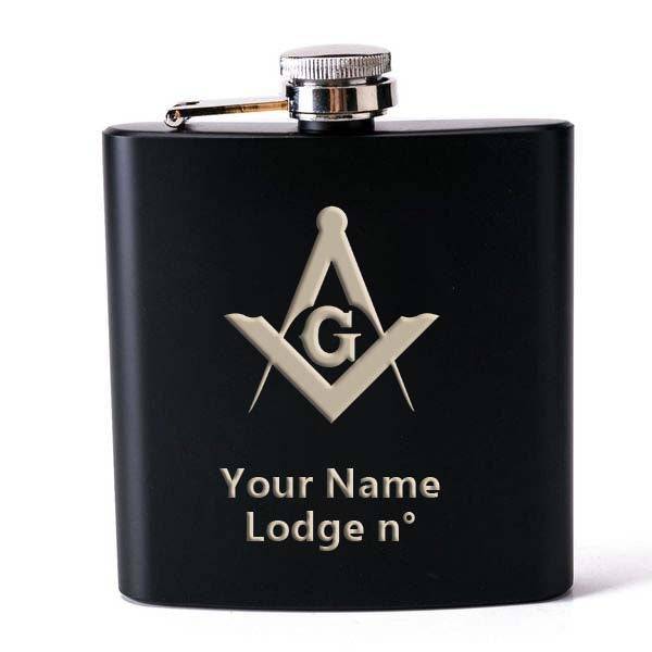 Master Mason Blue Lodge Flask - 2 Shot Glasses & Funnel