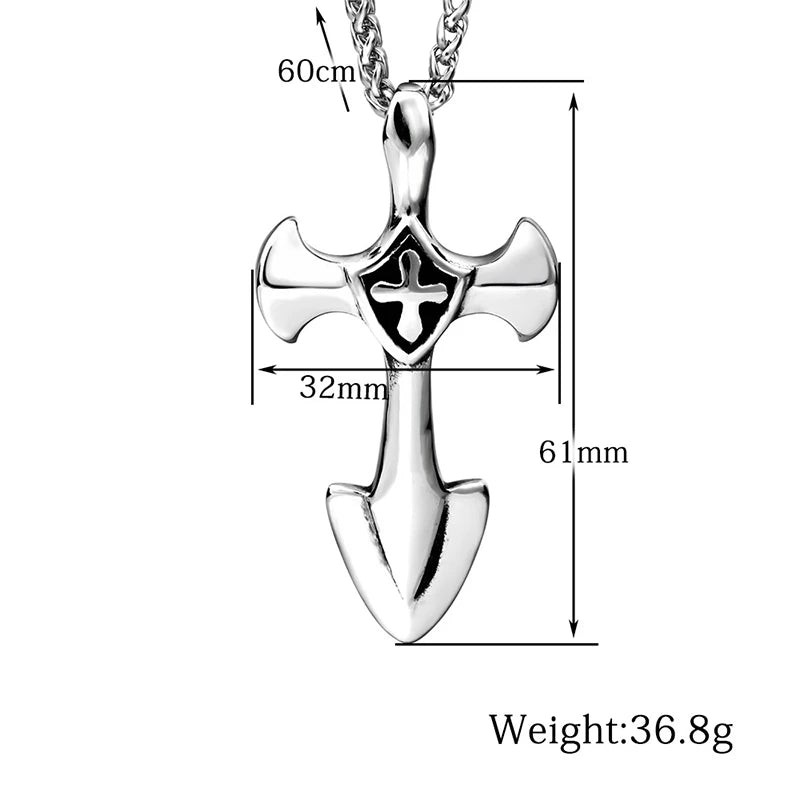 Knights Templar Commandery - Cross Pendants Necklaces  316L Stainless Steel - Bricks Masons