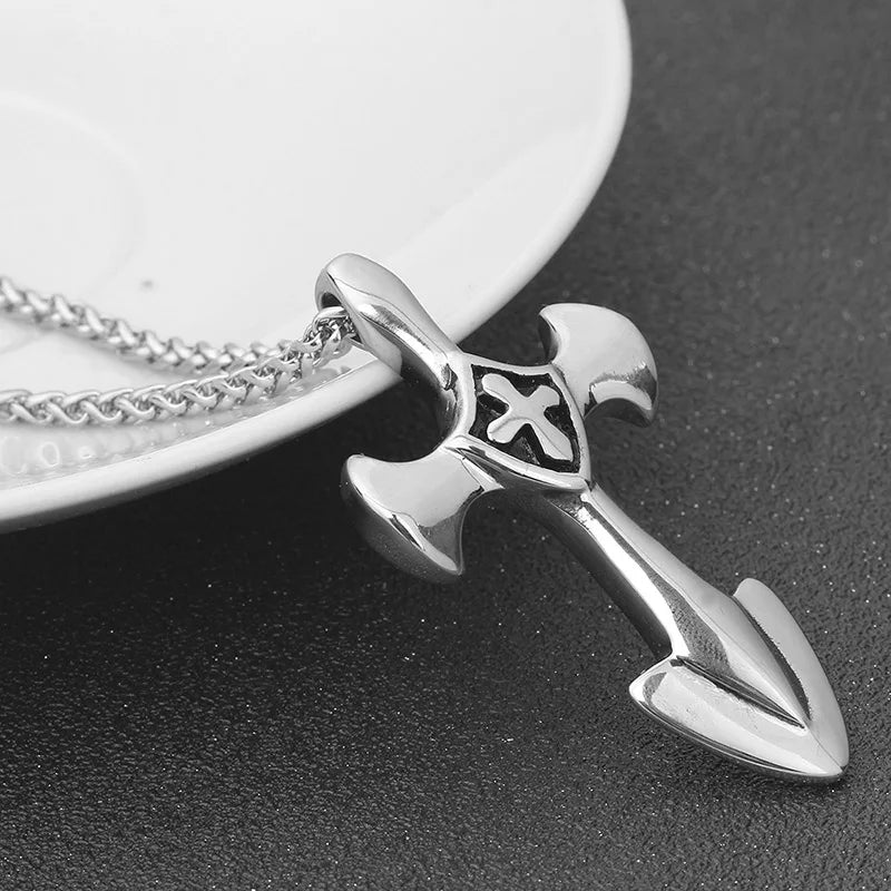 Knights Templar Commandery - Cross Pendants Necklaces  316L Stainless Steel - Bricks Masons