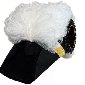 Grand Encampment Officer Knights Templar Chapeau - All White Plumes - Bricks Masons