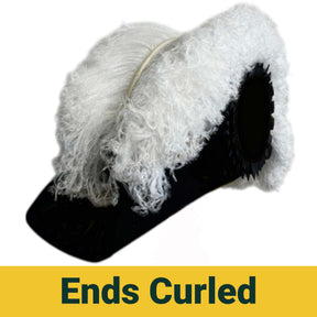 Line Officer Knights Templar Chapeau - All White Plumes