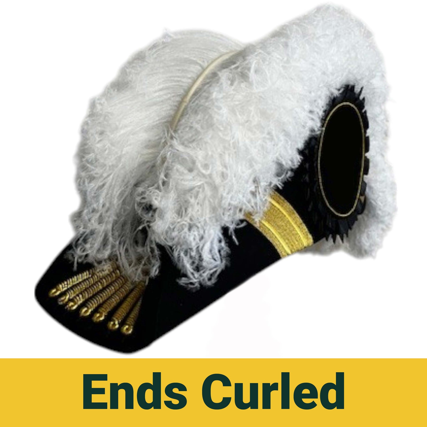 Past Grand Commander Knights Templar Chapeau - All White Plumes - Bricks Masons