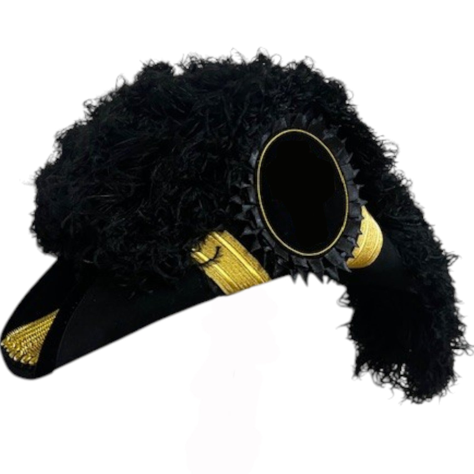 Eminent Commander Knights Templar Chapeau - All Black Plumes
