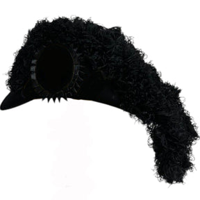Line Officer Knights Templar Chapeau - All Black Plumes