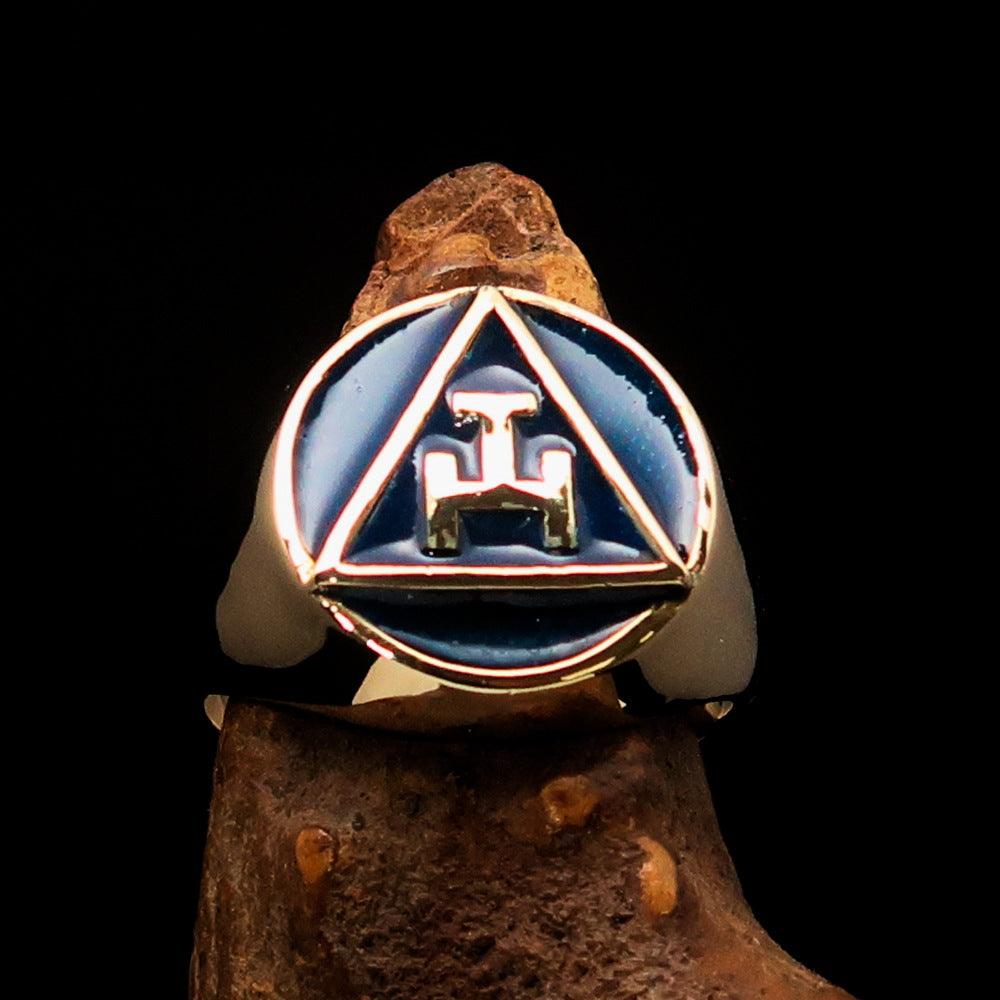 Royal Arch Chapter Ring - Blue Solid Brass