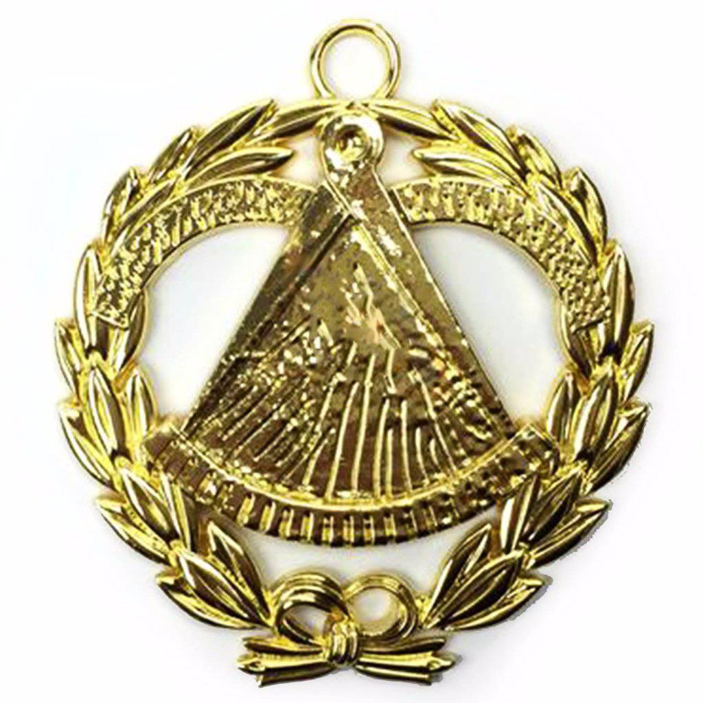 Grand Master Blue Lodge Collar Jewel - Gold Metal