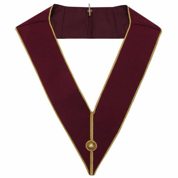 Past Master English Collar - Maroon & Gold