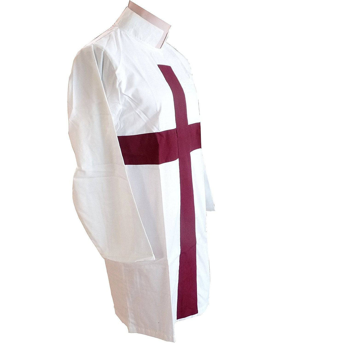 Knights Templar English Regulation Tunic -  Maroon Cross & White