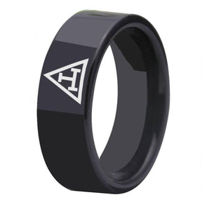 Royal Arch Chapter Ring - Black Tungsten Personalizable