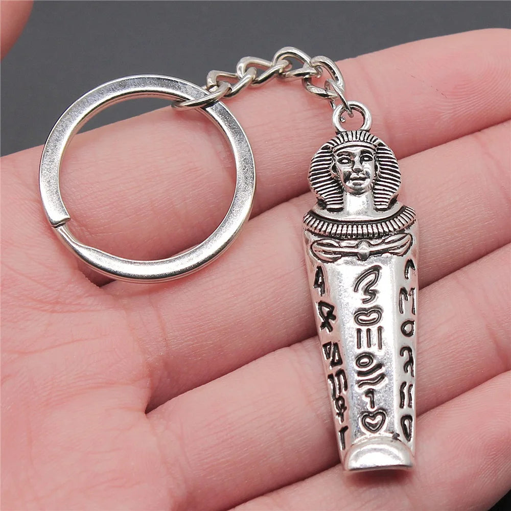 Ancient Egypt Keychain - Zinc Alloy Silver Plated - Bricks Masons