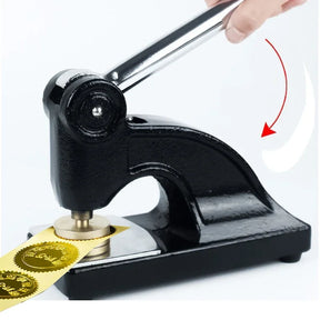 International Masons  Long Reach Seal Press - Heavy Embossed Stamp Black Color Customizable - Bricks Masons