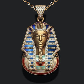 Ancient Egypt Pendant - Zinc Alloy Pharaoh Portrait - Bricks Masons