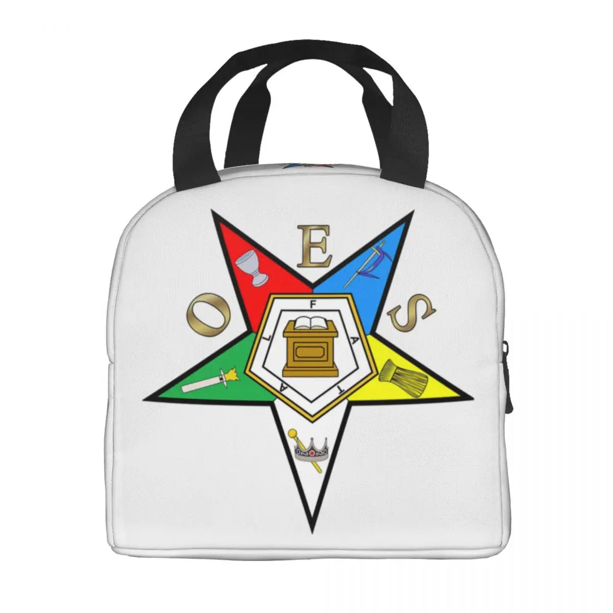 OES Lunch Bag - Thermal Foil Office Tote - Bricks Masons