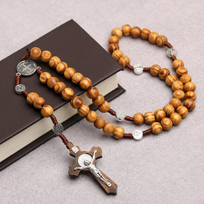 Knights Templar Bracelet - Saint Benedict Cross Prayer Beads