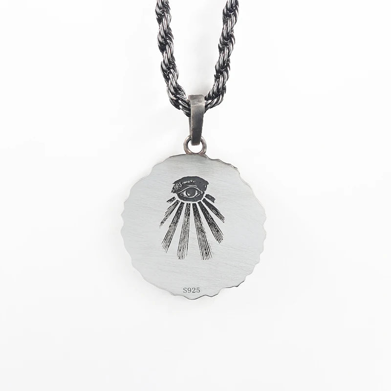 Eye Of Providence Necklace - 925 Sterling Silver 6g - Bricks Masons