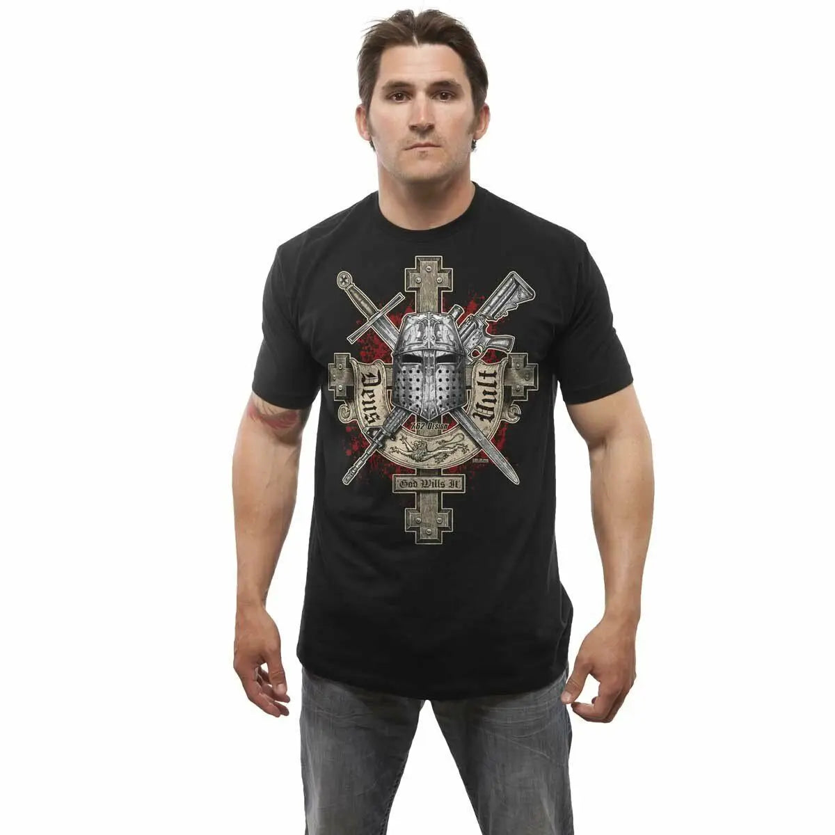 Knights Templar Commandery T-shirt - Deus-Vult (God Wills It)