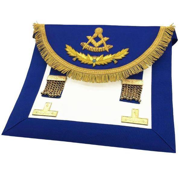 Past Master Craft Scottish Regulation Apron - Blue with Vinework