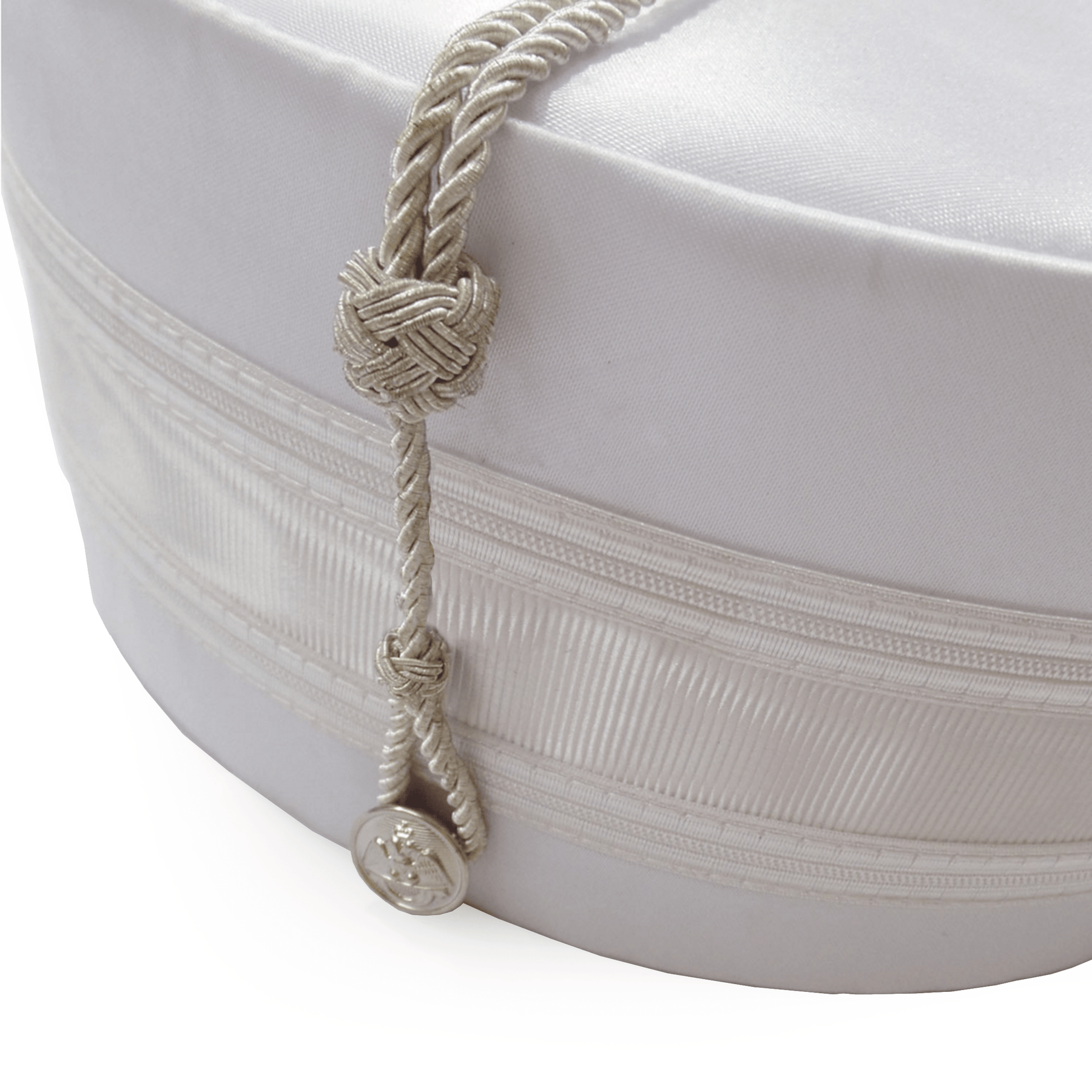 31st Degree Scottish Rite Crown Cap - White with Silver Cap Cord