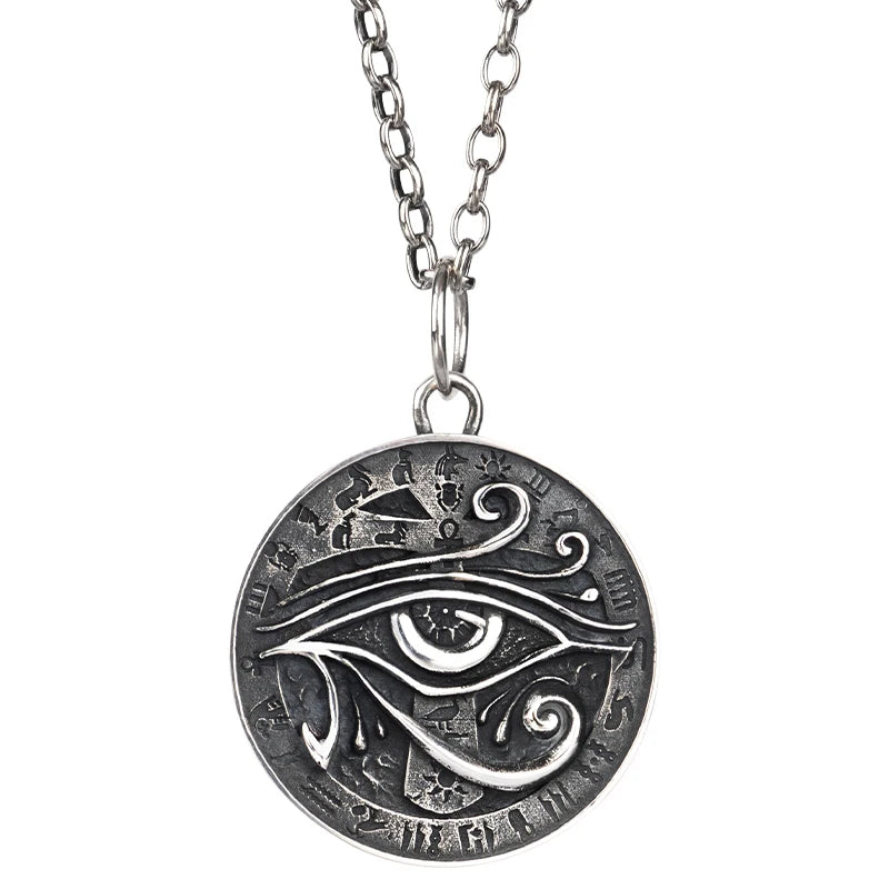 Ancient Egypt - Pharaoh's Treasure  sterling silver pendant fEye of Horus - Bricks Masons