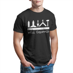 Master Mason Blue Lodge T-Shirt - Masonic Tools Design 100% Cotton