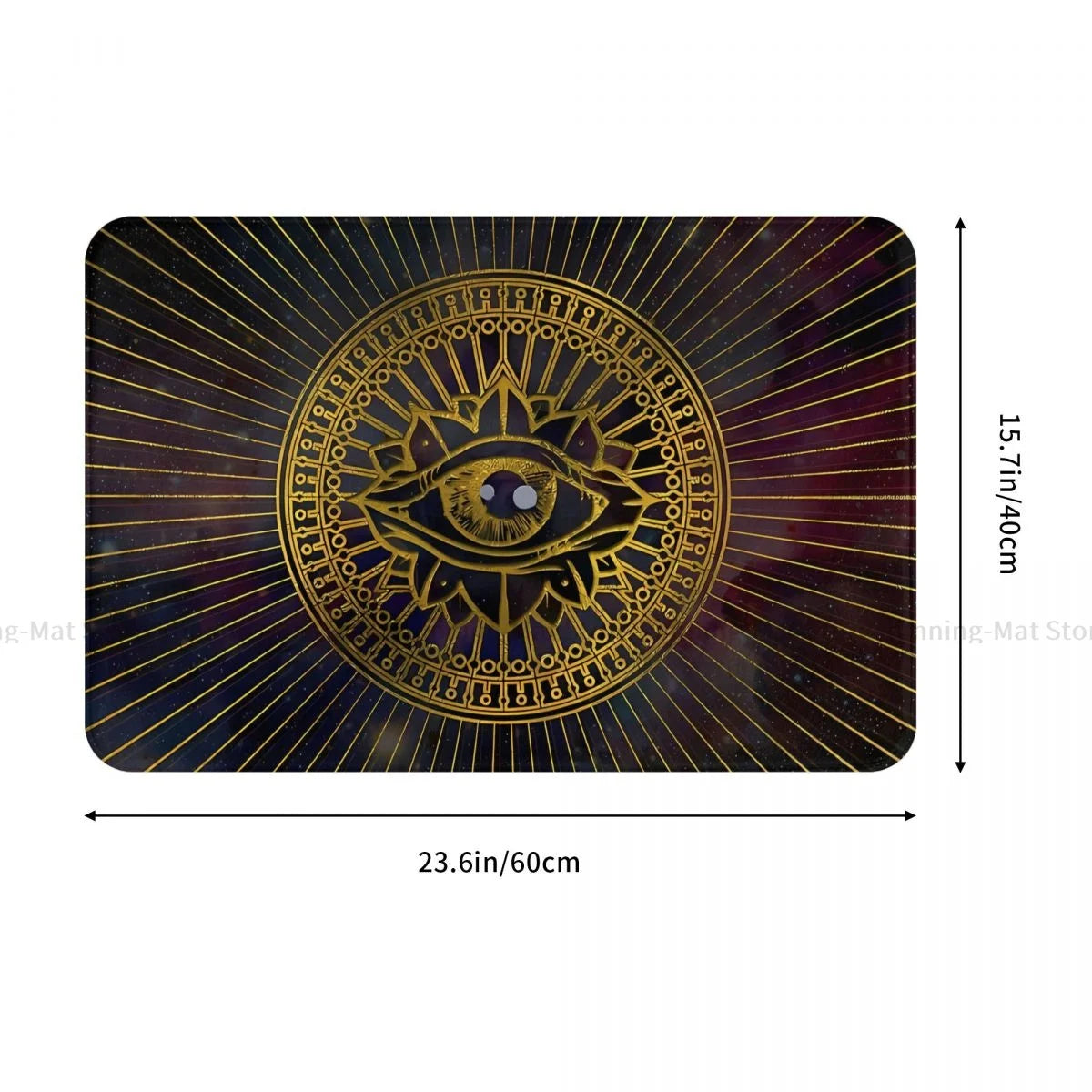 Eye Of Providence Rug - Non-slip Golden Eye