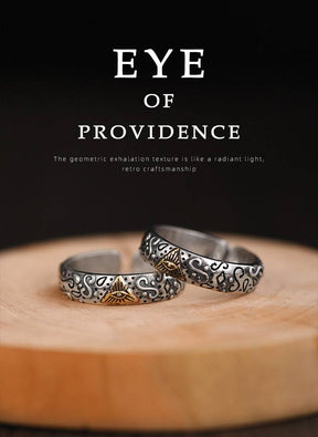 Eye Of Providence Ring - Adjustable 925 Sterling Silver