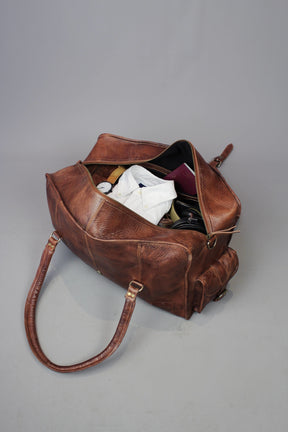 Council Travel Bag - Handmade Genuine Leather - Bricks Masons