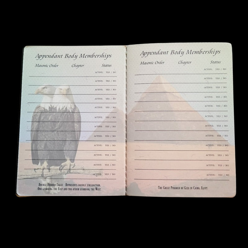 Master Mason Blue Lodge Passport - Blue & Gold Square & Compass