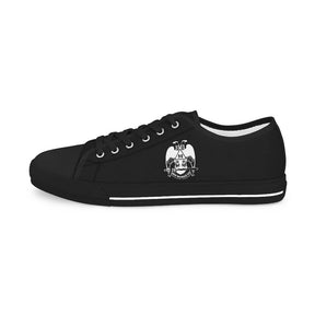 32nd Degree Scottish Rite Sneaker - Wings Down Low Top Black & White