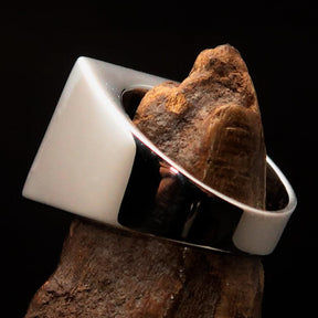 Ancient Egypt Keychain - Squared Eye of Horus Sterling Silver - Bricks Masons