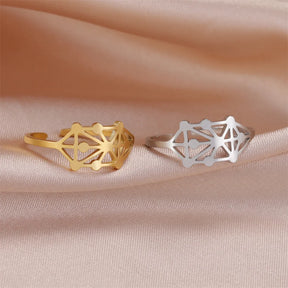 Ancient Israel Ring - Kabbalah Stainless Steel Adjustable Size - Bricks Masons
