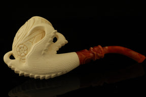 Master Mason Blue Lodge Meerschaum Pipe - Handcrafted Square and Compass G - Bricks Masons