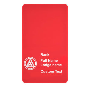 Chapter Pocket Square - Red Plastic Fabric Customizable