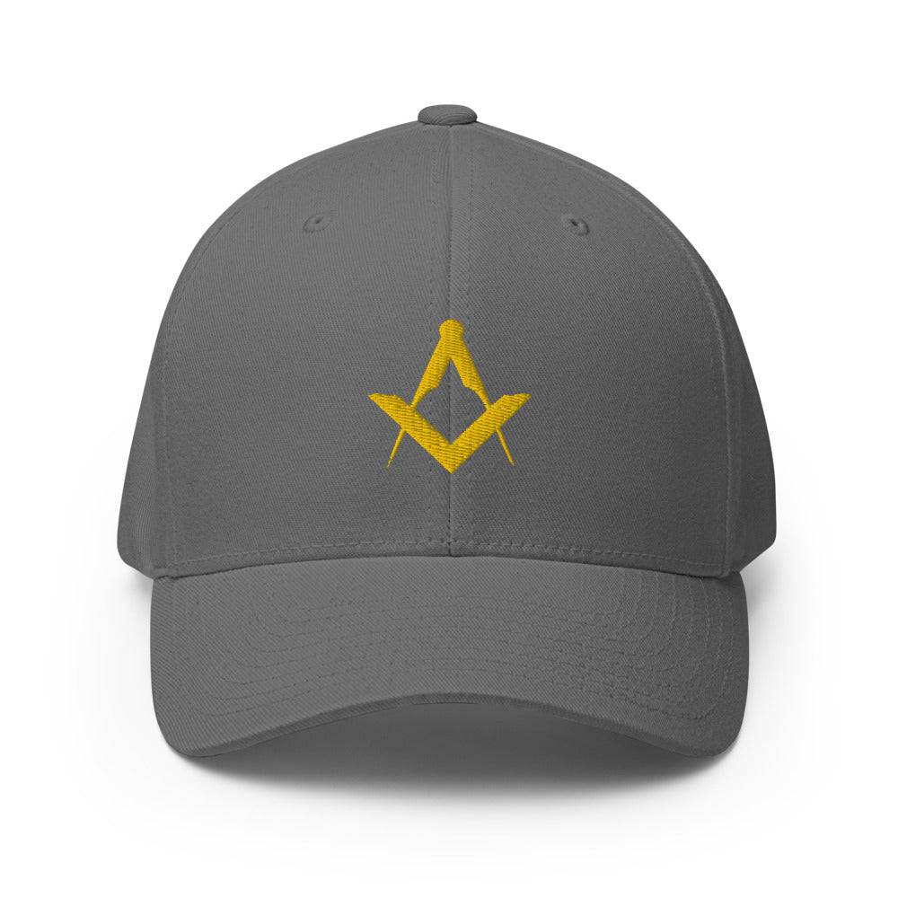 Master Mason Blue Lodge Baseball Cap - Square and Compass Golden Embroidery