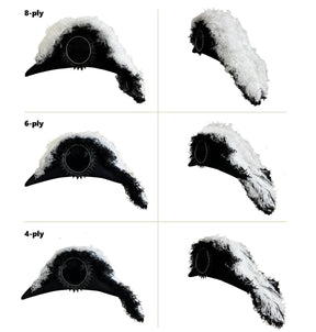 Past Grand Commander Knights Templar Chapeau - Black Underlayer Plumes