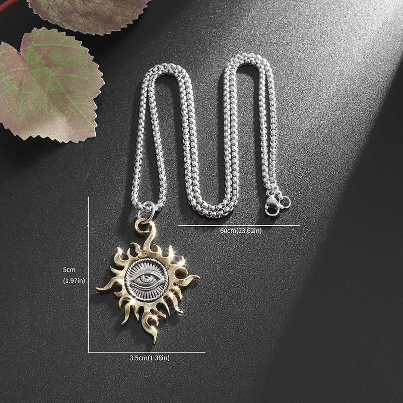 Eye of Providence Necklace - Zinc Alloy Silver & Bronze - Bricks Masons