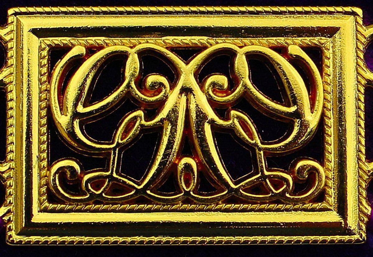 Grand Officers Blue Lodge Chain Collar - Gold Plated with Rhinestones - Bricks Masons