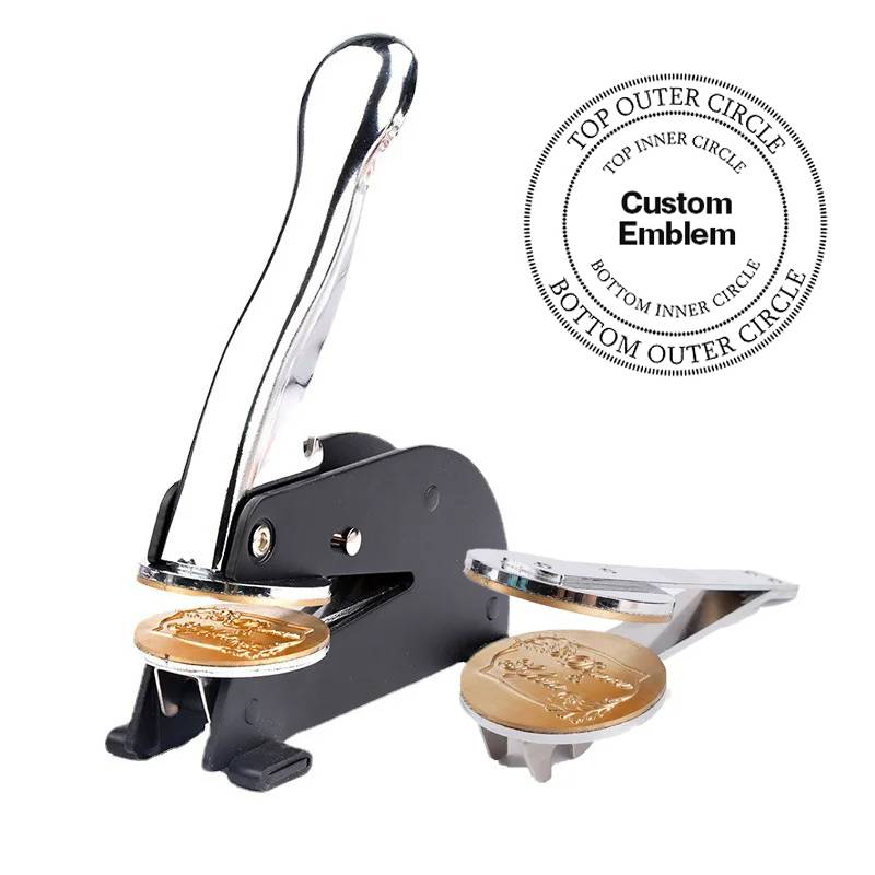 Grotto M.O.V.P.E.R. Seal Press - Desktop  Stainless Steel With Customizable Stamp - Bricks Masons