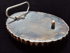 Widows Sons Belt Buckle - Handcrafted Bronze Square & Compass With Skull & Bones - Bricks Masons