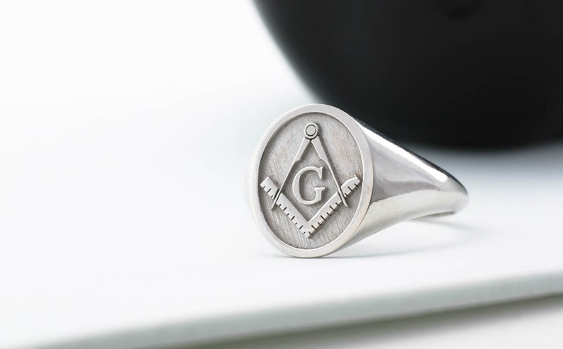 Master Mason Blue Lodge Ring - Various Materials & Sizes