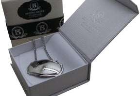 Master Mason Blue Lodge Bottle Tag Label - Engraved with Chain Silver
