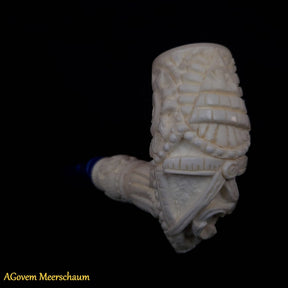 Master Mason Blue Lodge Meerschaum Pipe - Handmade with Fitter Case - Bricks Masons