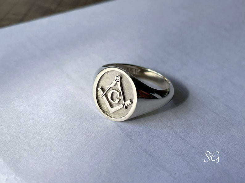 Master Mason Blue Lodge Ring - Various Materials & Sizes