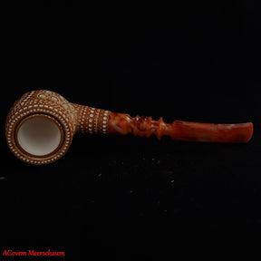 Master Mason Blue Lodge Meerschaum Pipe -  With Fitter Case & Pipe Tamper - Bricks Masons