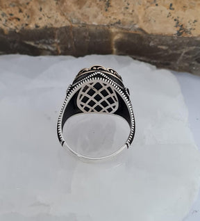 Master Mason Blue Lodge Ring - Sterling Silver Black Onyx - Bricks Masons
