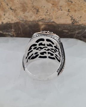 Master Mason Blue Lodge Ring - Handmade Sterling Silver Black Onyx - Bricks Masons