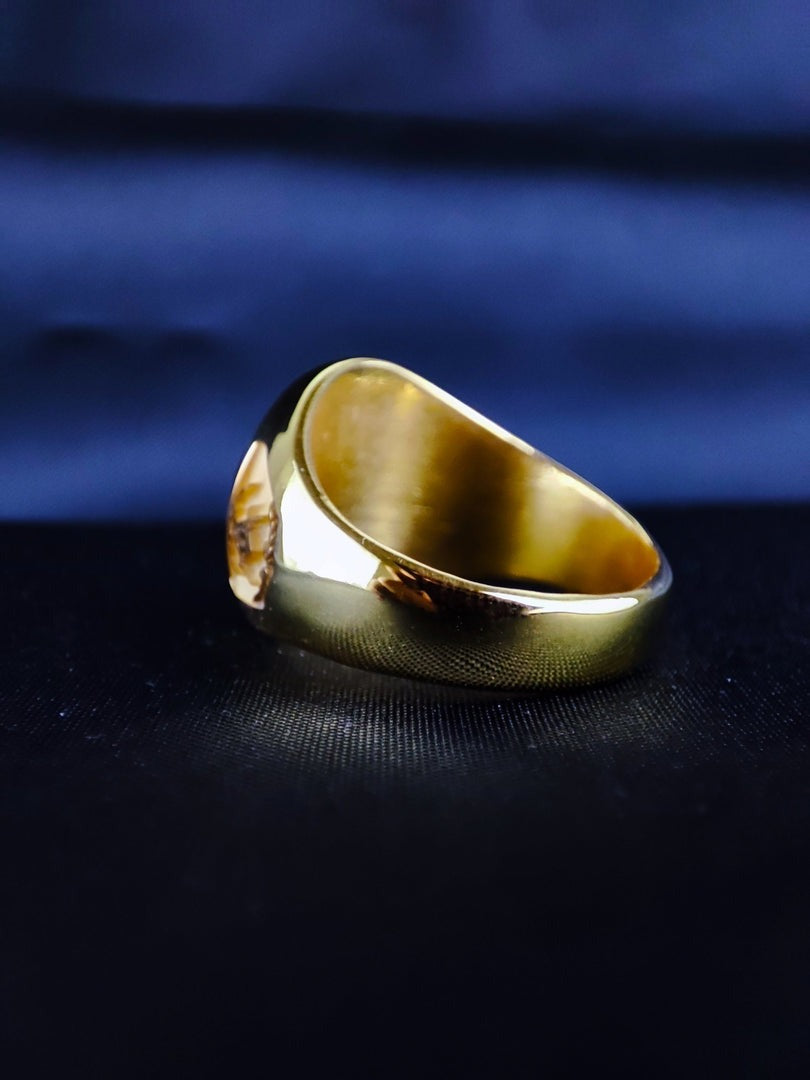 Master Mason Blue Lodge Ring - Engraved Square & Compass G With Wreath - Bricks Masons