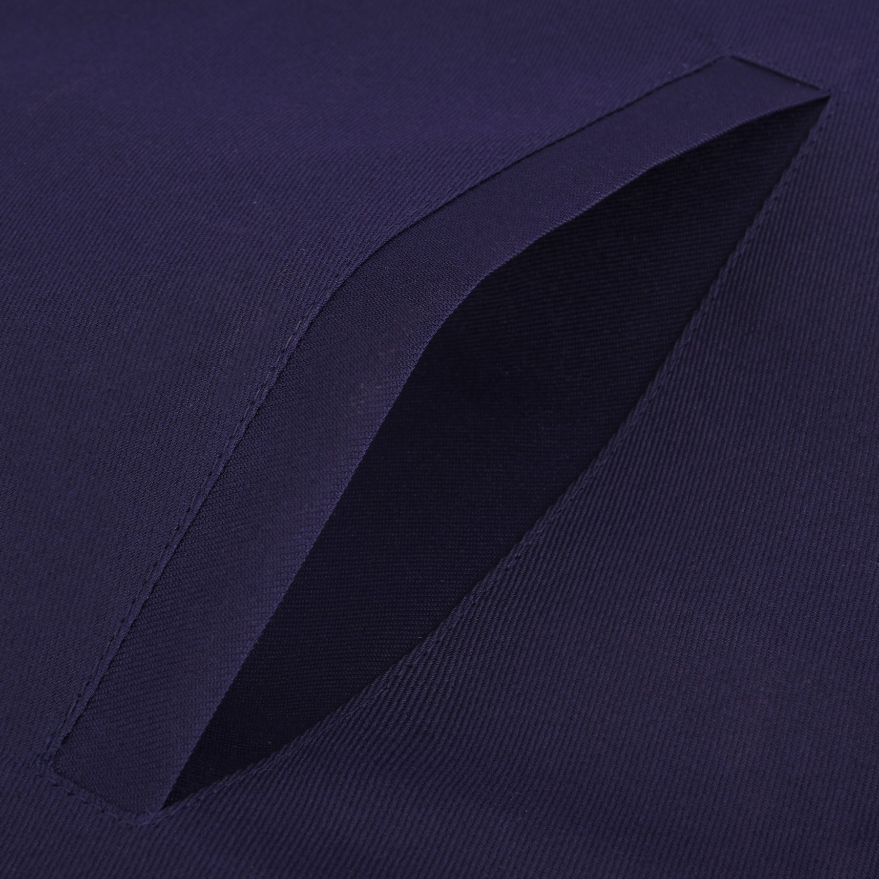 Junior Steward Blue Lodge Officer Apron - Kenton Lodge Navy Velvet With Silver Embroidery Thread - Bricks Masons