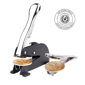 Knights of Constantinople Desktop Seal Press - Stainless Steel With Black Customizable - Bricks Masons