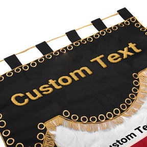 Knights Templar Banner - Machine Embroidery Fully Customizable - Bricks Masons